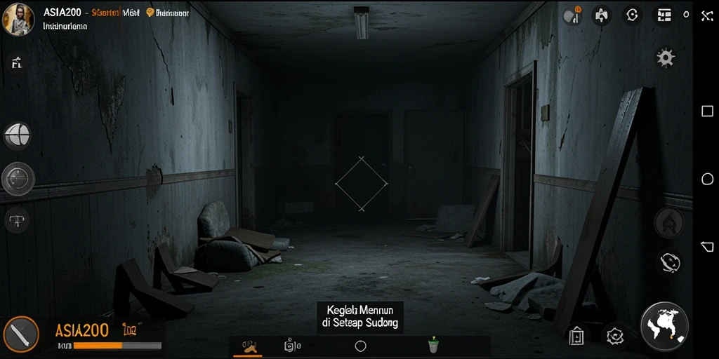 Screenshot menampilkan suasana angker dan gameplay menegangkan ASIA200.