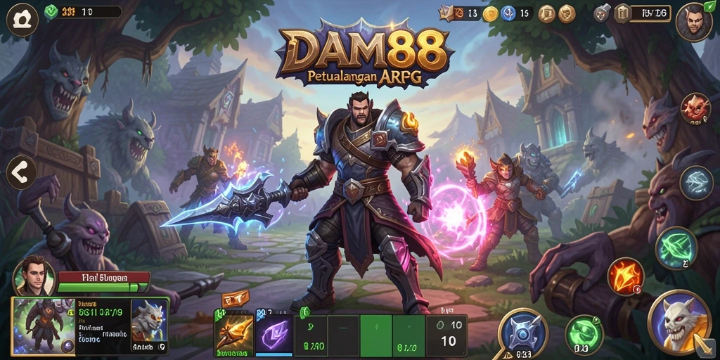 Tampilan seru aksi gameplay petualangan dalam DAM88.