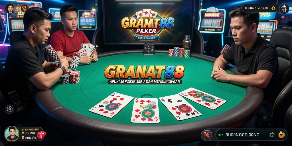 Tampilan gameplay seru dan mendebarkan dari GRANAT88 saat bermain Poker.