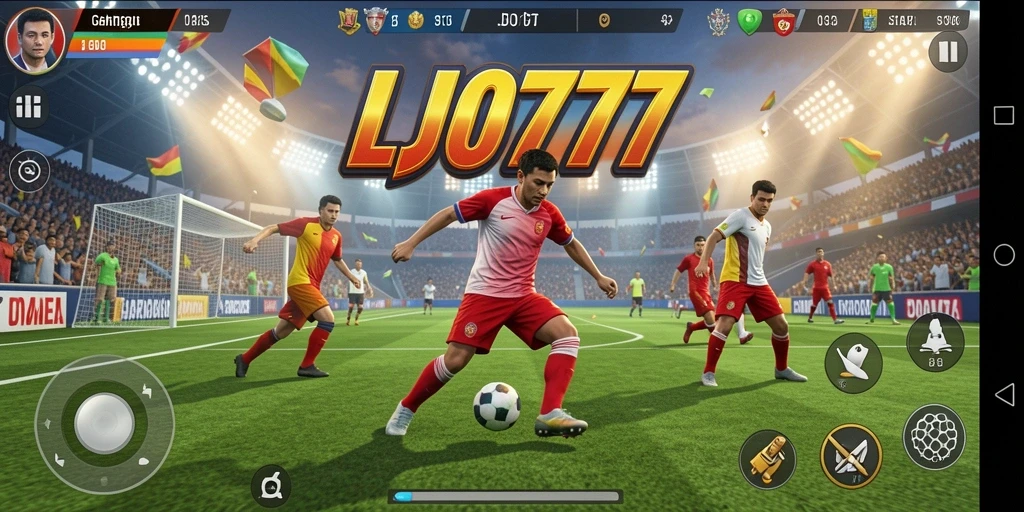 Tampilan gameplay menegangkan dalam LJO777 dengan aksi olahraga seru.