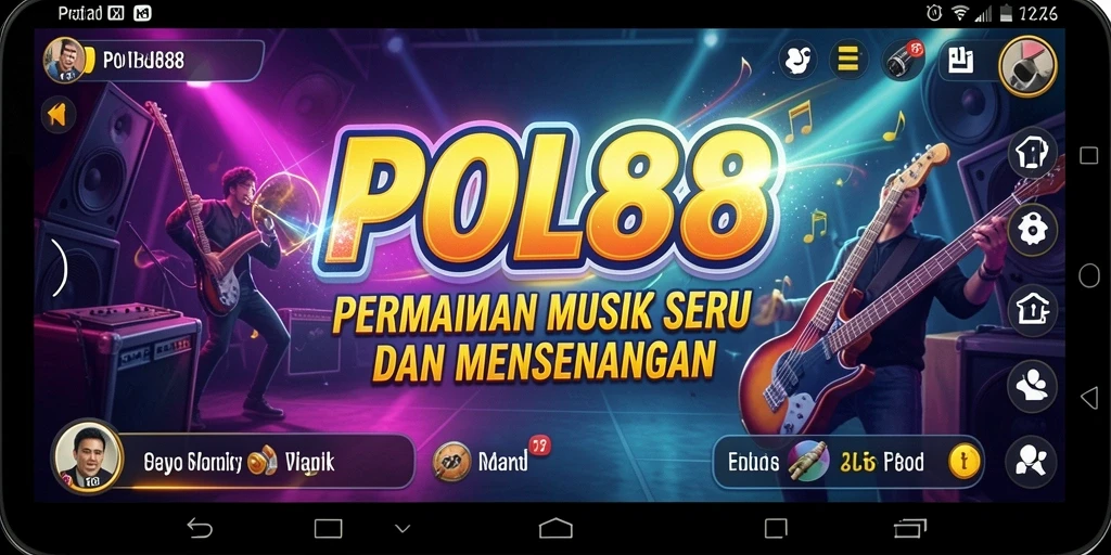 Tampilan gameplay seru dari aplikasi POL88 dengan fitur musik yang menarik.