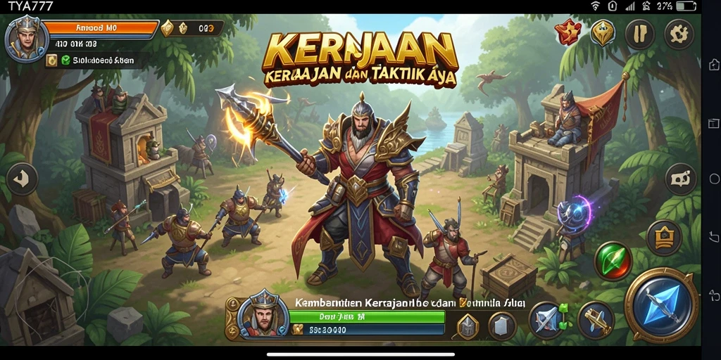 Tampilan layar permainan TYA777 yang menampilkan pertempuran strategis.