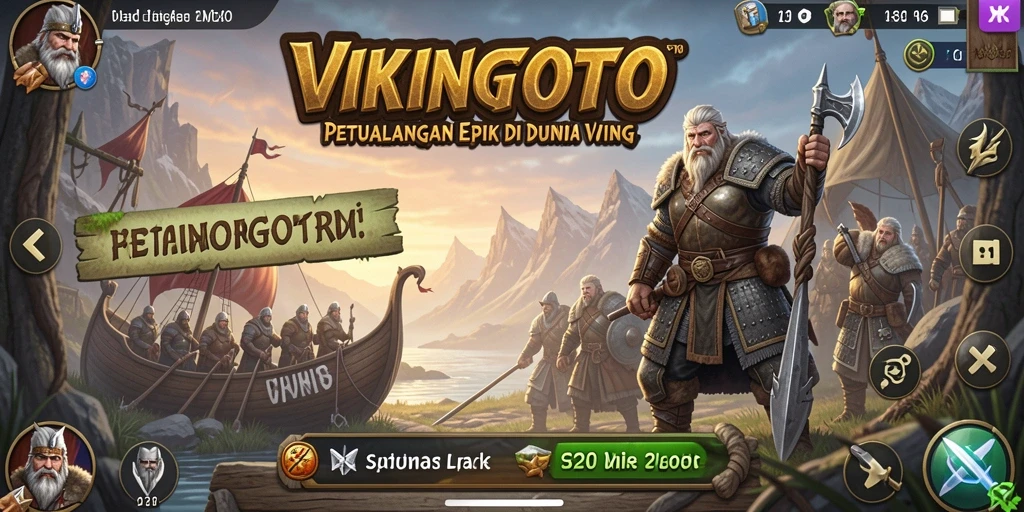 Tampilan gameplay yang menarik dalam VIKINGTOTO dengan aksi RPG yang mendebarkan.