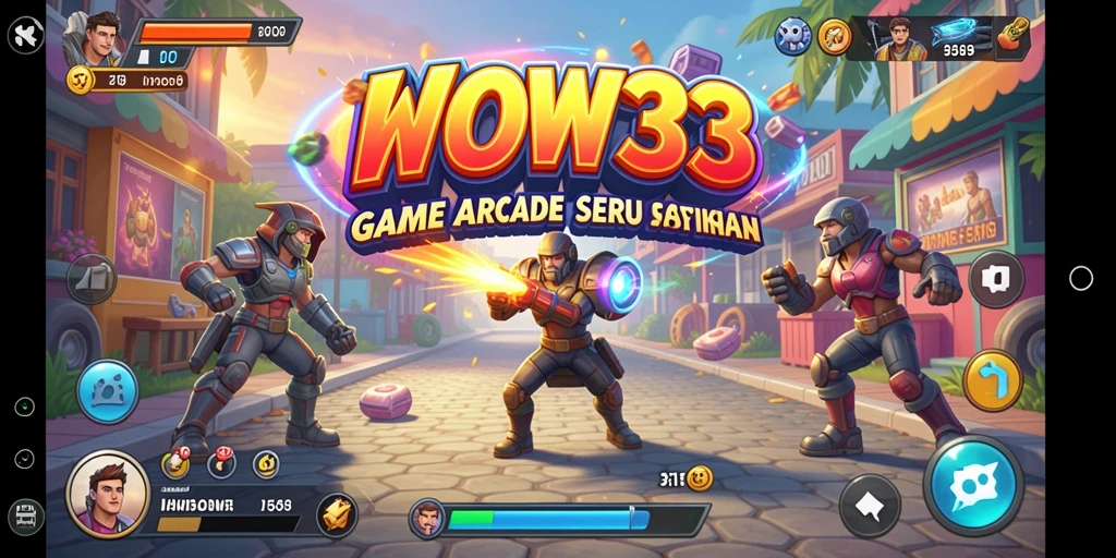 Tampilan gameplay WOW33 yang seru dan penuh warna.